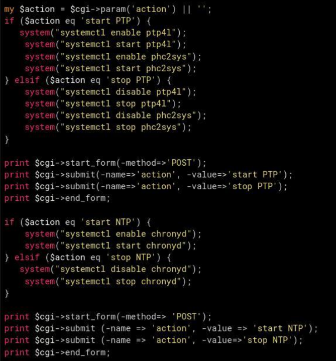 Conditions PTP/NTP