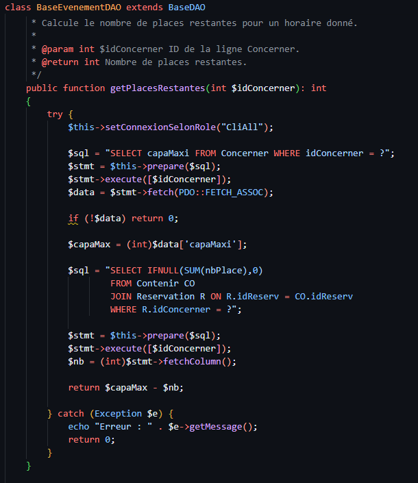 Base événement DAO suite 5