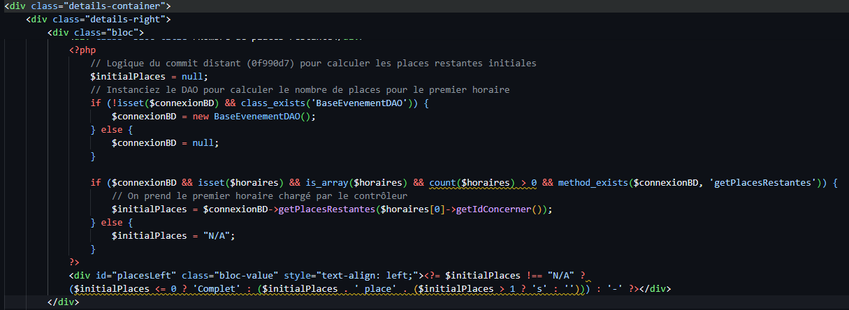 Vue détail événement suite 2